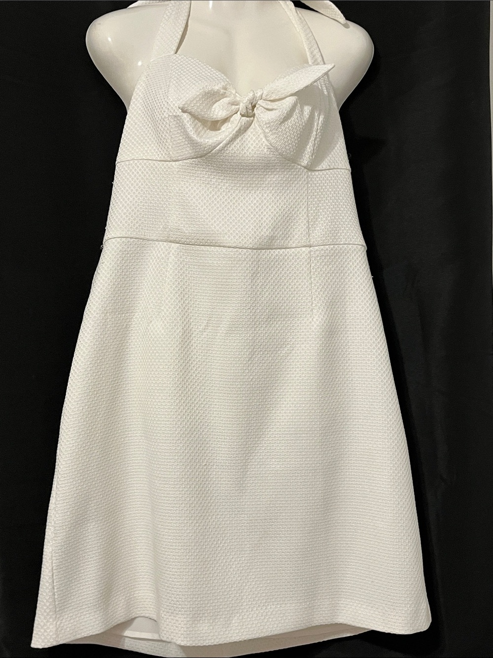 Trina Turk White Sleeveless A-Line Dress